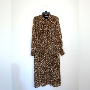 Flower dress with tie neck bow ASOS